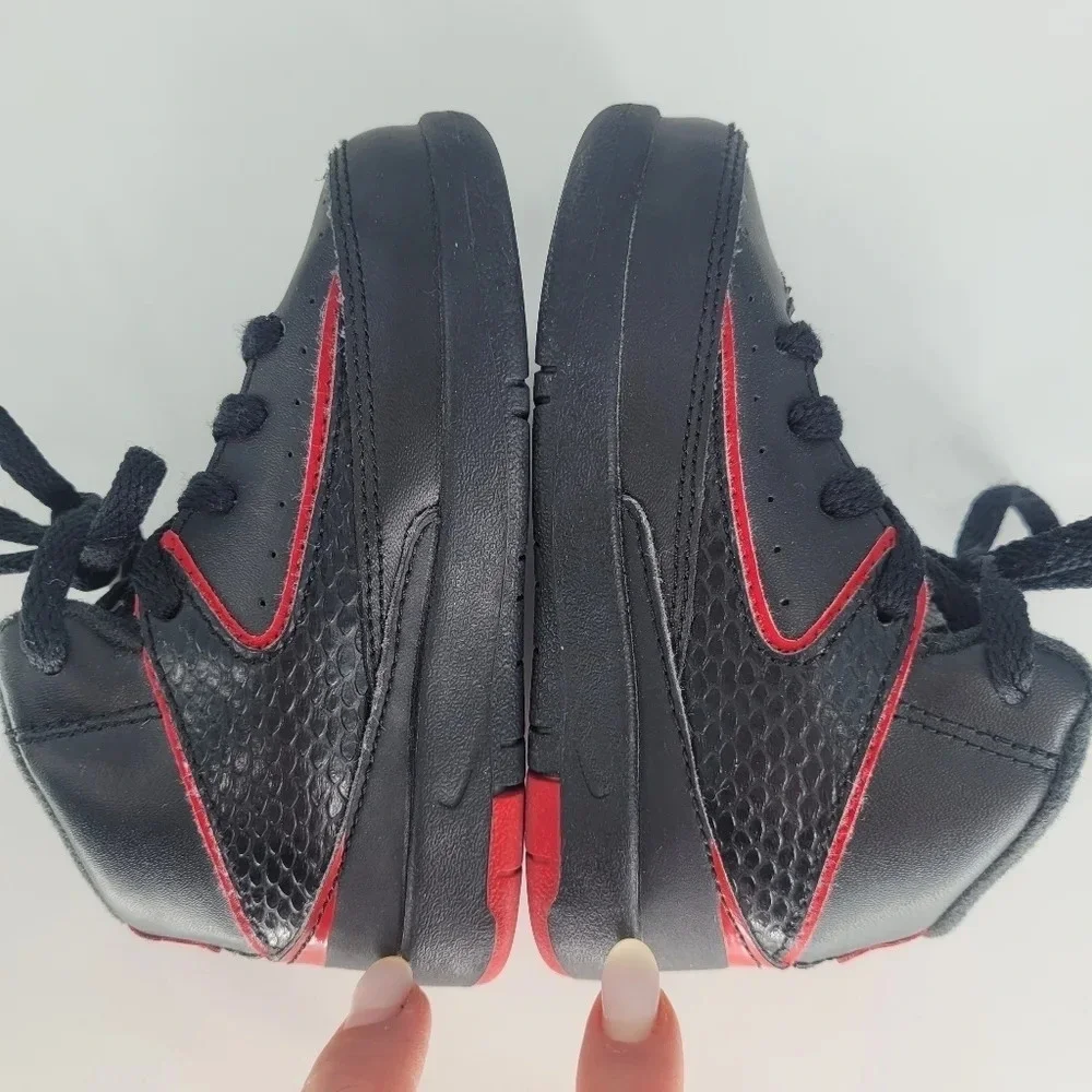 Nike air jordan infant baby retro black red sneakers shoes size 6